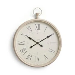 Cream Vintage Pocket Watch Indoor Outdoor Wall Clock 11 Cream Vintage Pocket Watch Indoor Outdoor Wall Clock -Home Luxe Studio 30898092 alt02