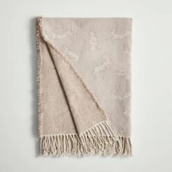 Hare Jacquard Woven Throw 130x180cm 10 Hare Jacquard Woven Throw 130x180cm -Home Luxe Studio 30898329 alt03