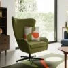 Kuvert Soft Marl Swivel Chair, Moss 2 Kuvert Soft Marl Swivel Chair, Moss -Home Luxe Studio 30899582