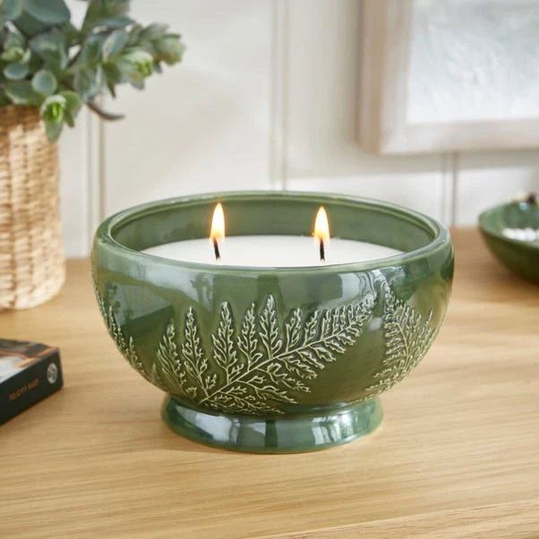 Churchgate Olive Leaf & Fern Round Multi Wick Candle 3 Churchgate Olive Leaf & Fern Round Multi Wick Candle