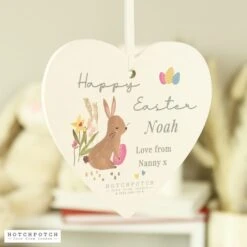 Personalised Bunny Hanging Heart Decoration 9 Personalised Bunny Hanging Heart Decoration -Home Luxe Studio 30899647 alt02