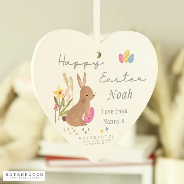 Personalised Bunny Hanging Heart Decoration 5 Personalised Bunny Hanging Heart Decoration - Image 3