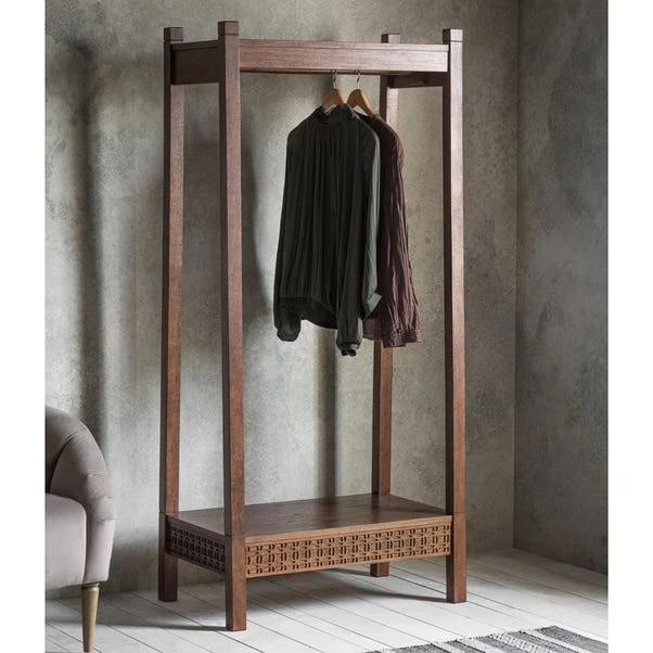 Baytown Retreat Open Wardrobe, Dark Wood 3 Baytown Retreat Open Wardrobe, Dark Wood