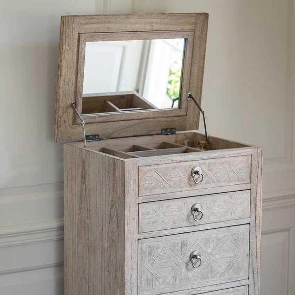 Modesto 4 Drawer Narrow Vanity Chest 6 Modesto 4 Drawer Narrow Vanity Chest - Image 4