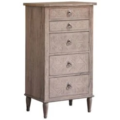 Modesto 4 Drawer Narrow Vanity Chest 11 Modesto 4 Drawer Narrow Vanity Chest -Home Luxe Studio 30899789 alt05