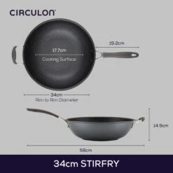 Circulon Scratch Defense Extreme Non-Stick Wok, 34cm -Home Luxe Studio 30900758 alt08