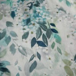 Flo Trailing Leaf Teal Luxury Velvet Duvet Cover And Pillowcase Set -Home Luxe Studio 30901216 alt04