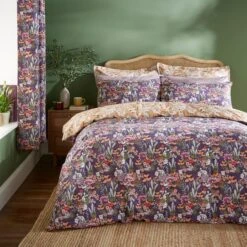 Harvest Floral Purple Duvet Cover And Pillowcase Set 40 Harvest Floral Purple Duvet Cover And Pillowcase Set -Home Luxe Studio 30901496