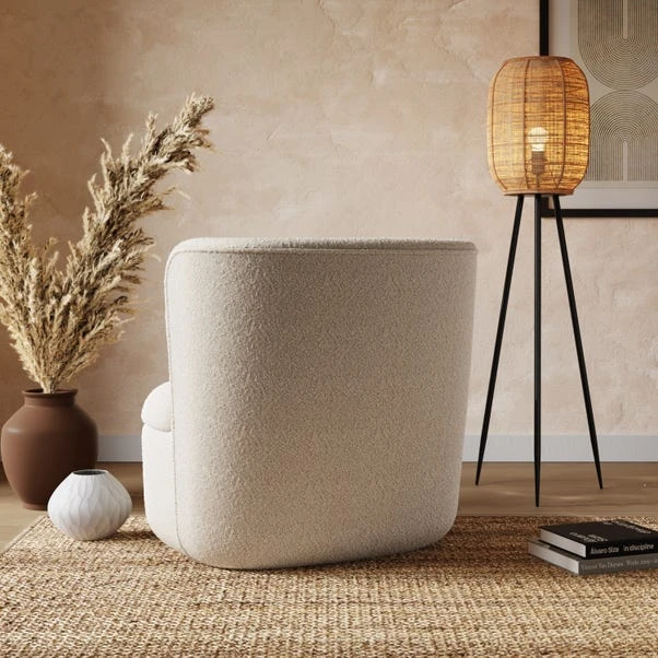 Modern Curves Boucle Occasional Chair 4 Modern Curves Boucle Occasional Chair - Image 2