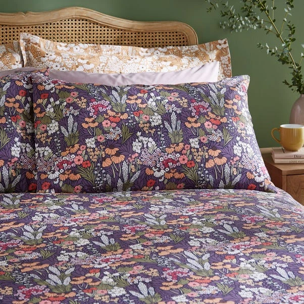 Harvest Floral Purple Duvet Cover And Pillowcase Set 16 Harvest Floral Purple Duvet Cover And Pillowcase Set - Image 14