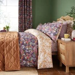 Harvest Floral Purple Duvet Cover And Pillowcase Set 39 Harvest Floral Purple Duvet Cover And Pillowcase Set -Home Luxe Studio 30901528 alt06