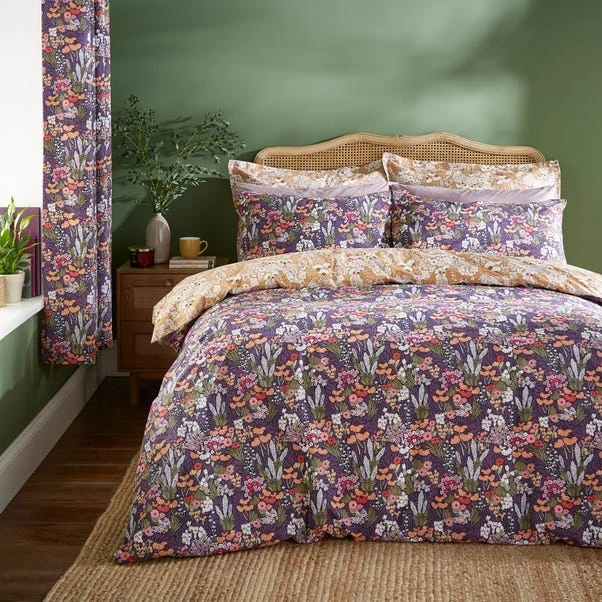 Harvest Floral Purple Duvet Cover And Pillowcase Set 9 Harvest Floral Purple Duvet Cover And Pillowcase Set - Image 7