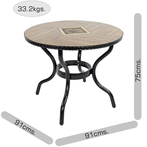 Harrison 91cm Patio Table 8 Harrison 91cm Patio Table - Image 6