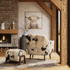 Eddie Cow Accent Chair 12 Eddie Cow Accent Chair -Home Luxe Studio 30902103 alt01