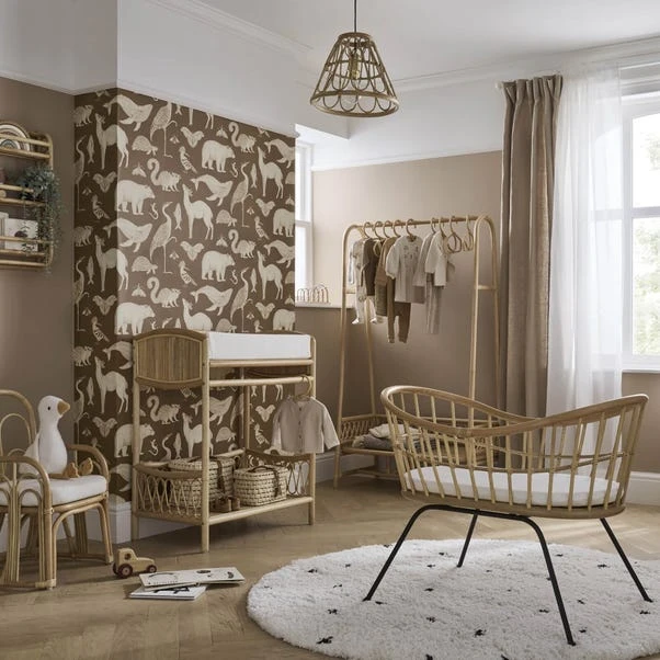 CuddleCo Aria Wave Rattan Changer With Hanging Rail 4 CuddleCo Aria Wave Rattan Changer With Hanging Rail - Image 2