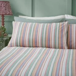 Rosie Stripe Double Multicoloured Duvet Cover And Pillowcase Set -Home Luxe Studio 30902246 alt01