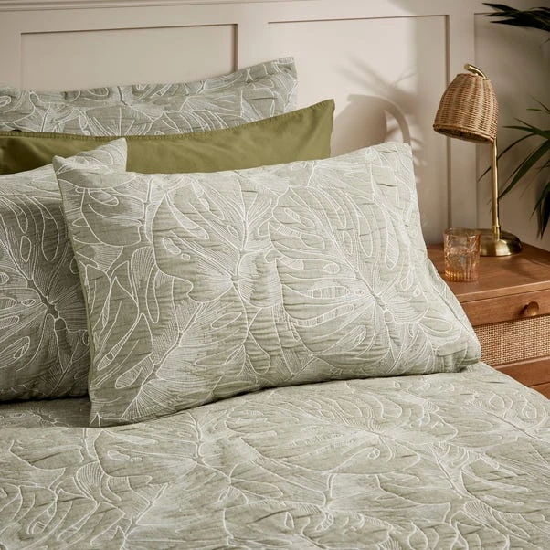 Jaden Palm Olive Duvet Cover And Pillowcase Set 10 Jaden Palm Olive Duvet Cover And Pillowcase Set - Image 8