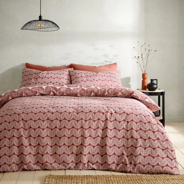 Mirad Modern Terracotta Duvet Cover And Pillowcase Set 9 Mirad Modern Terracotta Duvet Cover And Pillowcase Set - Image 7