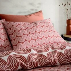 Mirad Modern Terracotta Duvet Cover And Pillowcase Set 29 Mirad Modern Terracotta Duvet Cover And Pillowcase Set -Home Luxe Studio 30902541 alt01