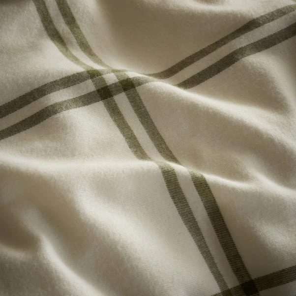 Stanway Check Natural Cotton Duvet Cover And Pillowcase Set 8 Stanway Check Natural Cotton Duvet Cover And Pillowcase Set - Image 6