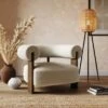 Fallon Tonal Boucle Bolster Accent Chair 2 Fallon Tonal Boucle Bolster Accent Chair -Home Luxe Studio 30903541