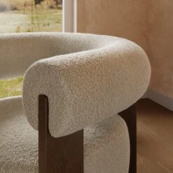 Fallon Tonal Boucle Bolster Accent Chair -Home Luxe Studio 30903541 alt02