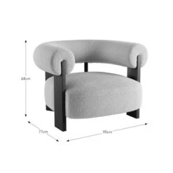 Fallon Tonal Boucle Bolster Accent Chair -Home Luxe Studio 30903541 alt09