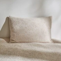 Kingham Leaves Cream Duvet Cover And Pillowcase Set 33 Kingham Leaves Cream Duvet Cover And Pillowcase Set -Home Luxe Studio 30904205 alt01