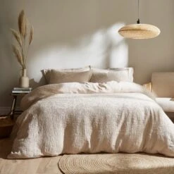 Kingham Leaves Cream Duvet Cover And Pillowcase Set 27 Kingham Leaves Cream Duvet Cover And Pillowcase Set -Home Luxe Studio 30904255