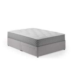 Fogarty Open Coil Memory Foam Mattress Divan Set, Faux Linen -Home Luxe Studio 30904386 alt02