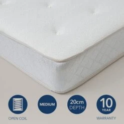 Fogarty Open Coil Memory Foam Mattress Divan Set, Faux Linen -Home Luxe Studio 30904386 alt04