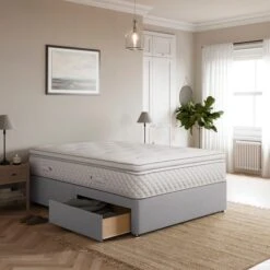 Fogarty Open Coil Memory Pillowtop Mattress And Divan Set, Faux Linen 37 Fogarty Open Coil Memory Pillowtop Mattress And Divan Set, Faux Linen -Home Luxe Studio 30904390 alt01