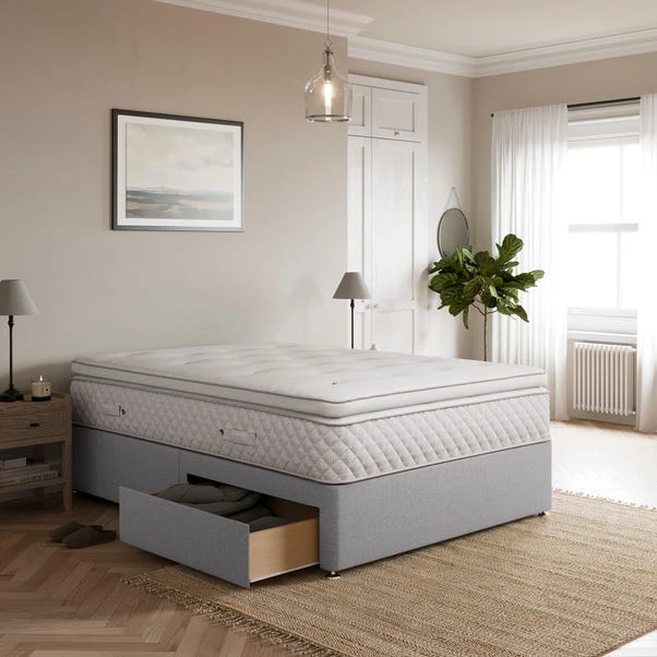 Fogarty Open Coil Memory Pillowtop Mattress And Divan Set, Faux Linen 11 Fogarty Open Coil Memory Pillowtop Mattress And Divan Set, Faux Linen - Image 9