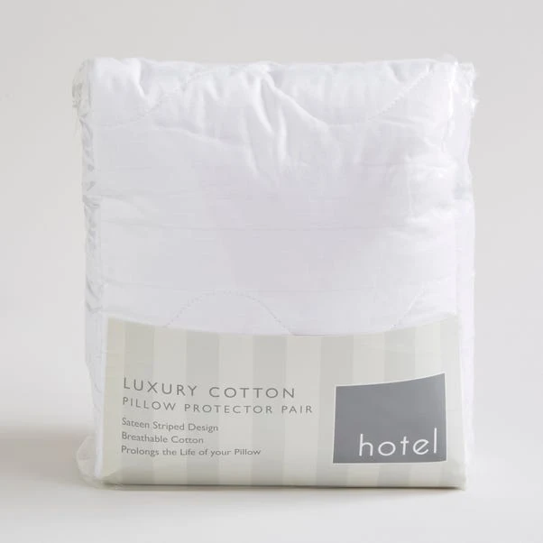 Hotel Pack Of 2 Luxury Cotton Anti Allergy Pillow Protectors 8 Hotel Pack Of 2 Luxury Cotton Anti Allergy Pillow Protectors - Image 6