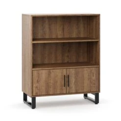 Freddie Low Bookcase, Rustic Wood Effect 16 Freddie Low Bookcase, Rustic Wood Effect -Home Luxe Studio 30904866 alt06
