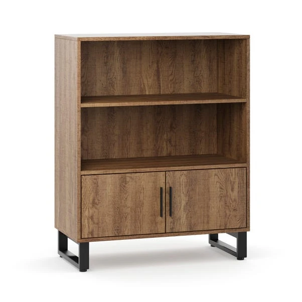 Freddie Low Bookcase, Rustic Wood Effect 9 Freddie Low Bookcase, Rustic Wood Effect - Image 7