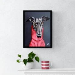 Cyril The Greyhound Framed Print