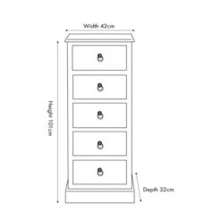 Pacific Loft 5 Drawer Chest, Pine 19 Pacific Loft 5 Drawer Chest, Pine -Home Luxe Studio 30907213 alt09