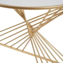 Liberty Glass And Gold Half Moon Console Table -Home Luxe Studio 30907237 alt04