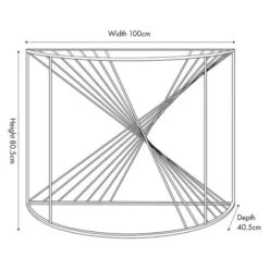 Liberty Glass And Gold Half Moon Console Table -Home Luxe Studio 30907237 alt09