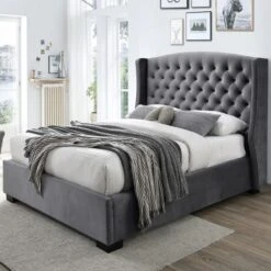Ambassador Ottoman Bed Frame, Velvet 15 Ambassador Ottoman Bed Frame, Velvet -Home Luxe Studio 30908271 alt01