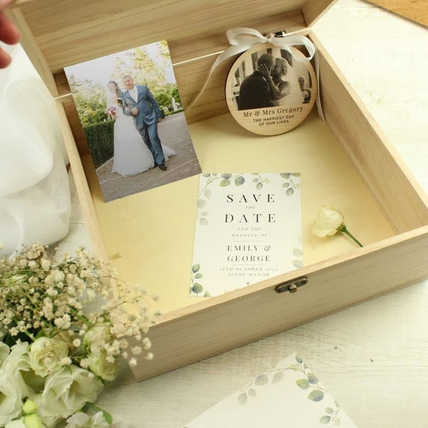 Personalised Botanical Wooden Memory Box 7 Personalised Botanical Wooden Memory Box - Image 5