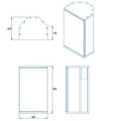 Simplicity Single Door Corner Cabinet -Home Luxe Studio 30908837 alt06