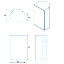 Simplicity Single Door Corner Cabinet -Home Luxe Studio 30908837 alt09