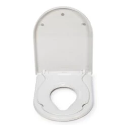 Croydex Hillier White Stick-n-Lock D Shape Family Toilet Seat -Home Luxe Studio 30908841 alt04