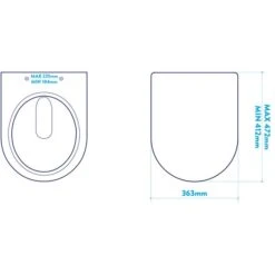 Croydex Hillier White Stick-n-Lock D Shape Family Toilet Seat -Home Luxe Studio 30908841 alt06