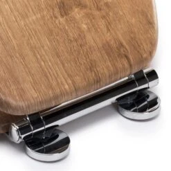 Croydex Ontario Teak Effect Flexi Fix Oval Toilet Seat -Home Luxe Studio 30908842 alt05