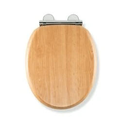 Croydex Hartley Oak Effect Flexi Fix Oval Toilet Seat