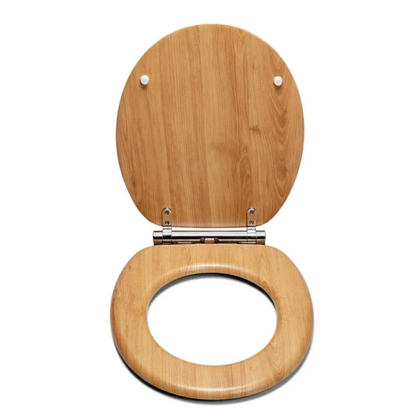Croydex Hartley Oak Effect Flexi Fix Oval Toilet Seat 5 Croydex Hartley Oak Effect Flexi Fix Oval Toilet Seat - Image 3