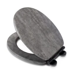Croydex Kirkstone Grey Flexi Fix Oval Toilet Seat 13 Croydex Kirkstone Grey Flexi Fix Oval Toilet Seat -Home Luxe Studio 30908845 alt03